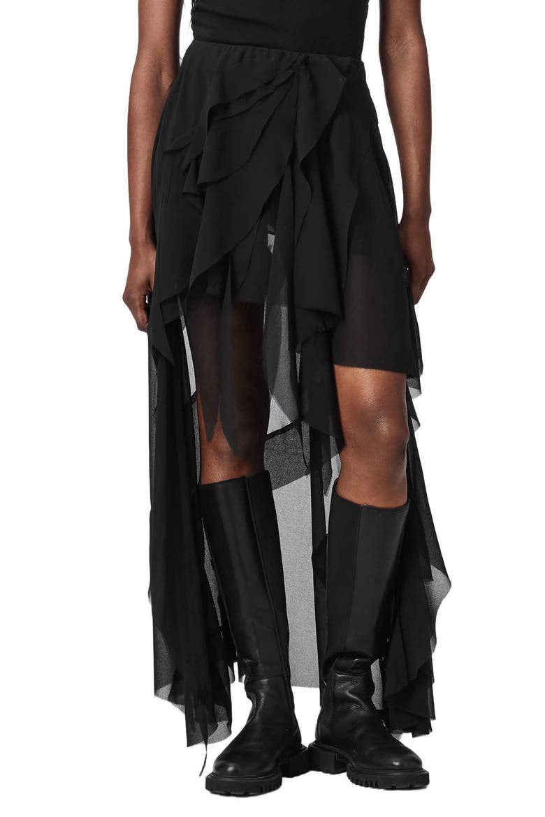 Melody Layered Ruffle Midi Skirt