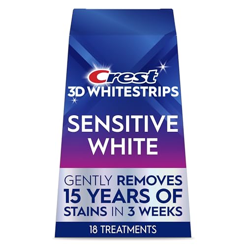 Crest 3d Whitestrips Sensitive White amp;ndash; Teeth Whitening Kit, 18 Treatments, Each With 1 Upper/1lower, 36 Strips amp;ndash; Crest 3dwhite Teeth Whitening Strips
