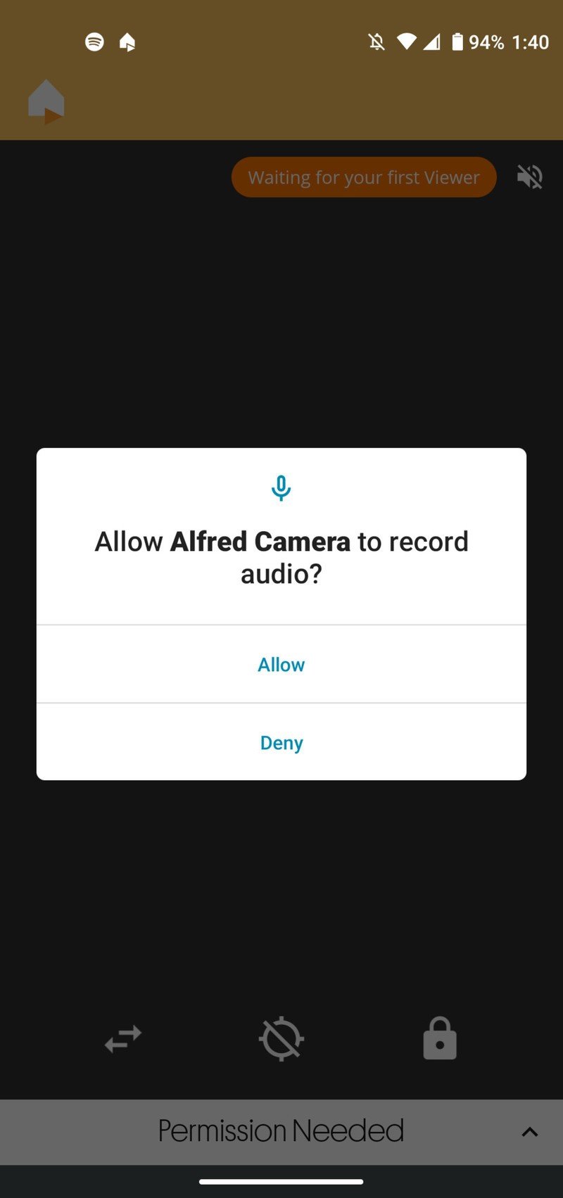 Alfred app camera setup