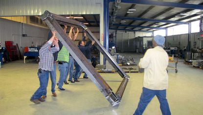 The first ever prototype frame for the QuaDror being made in the MetaLab in Texas