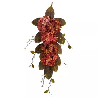 Nearly Natural 35” Autumn Hydrangea and Berry Artificial Fall Tear Drop