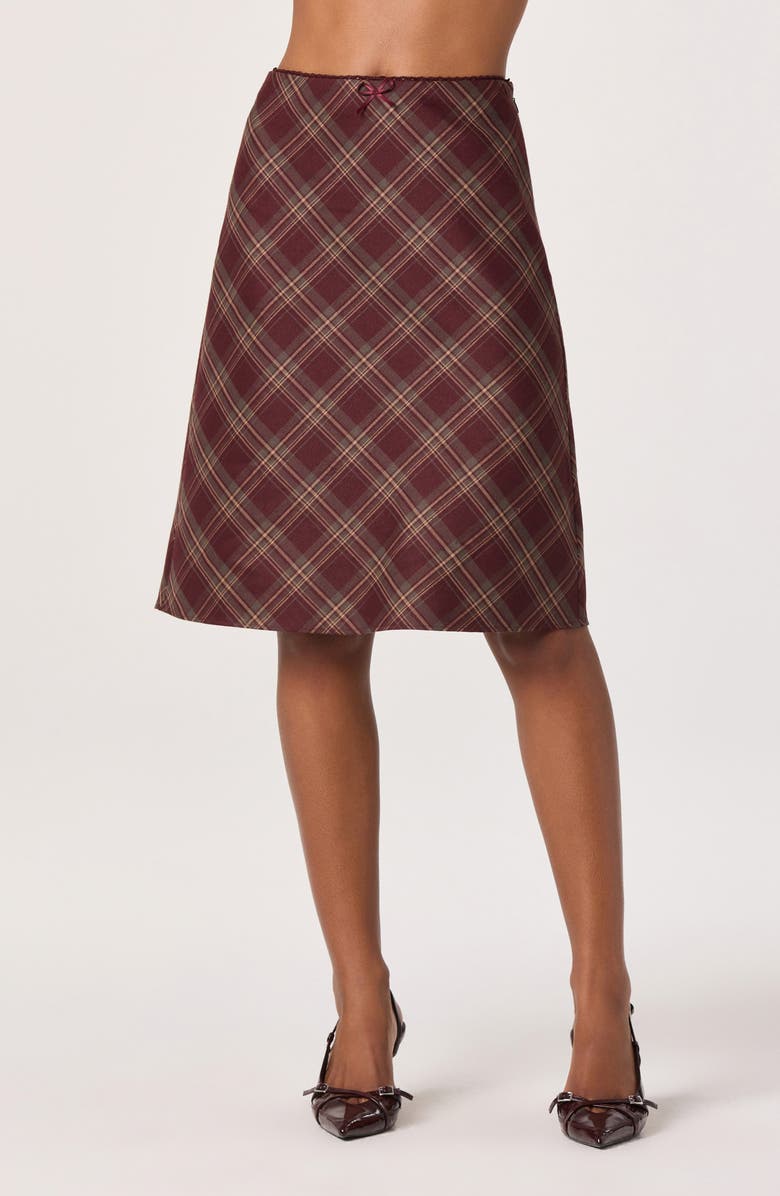 plaid slip skirt