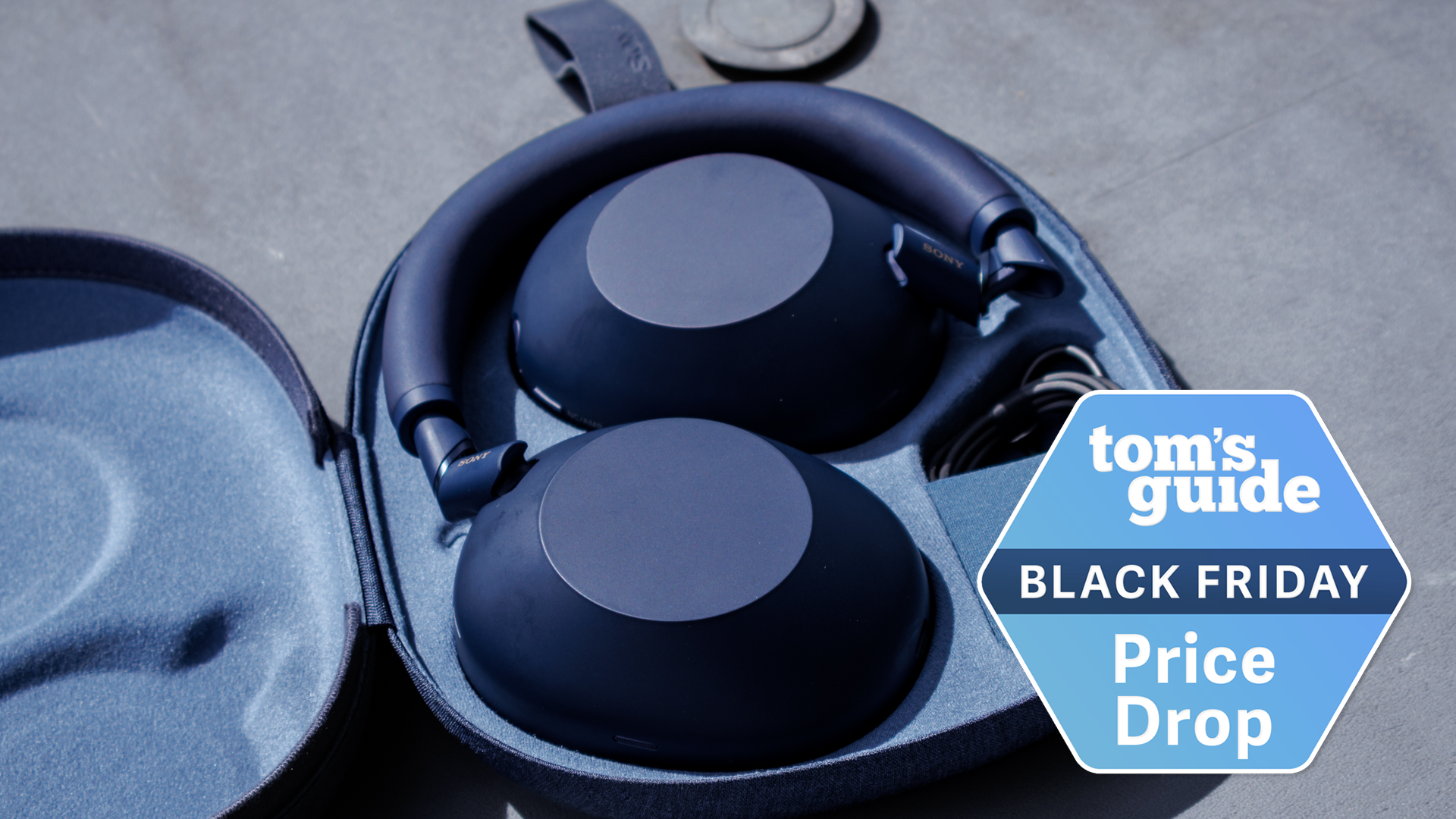 the sony wh-1000xm6 headphones with a black friday badge