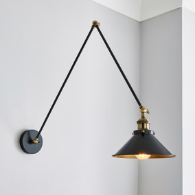 Logan Grey Arm Ceiling and Wall Light
