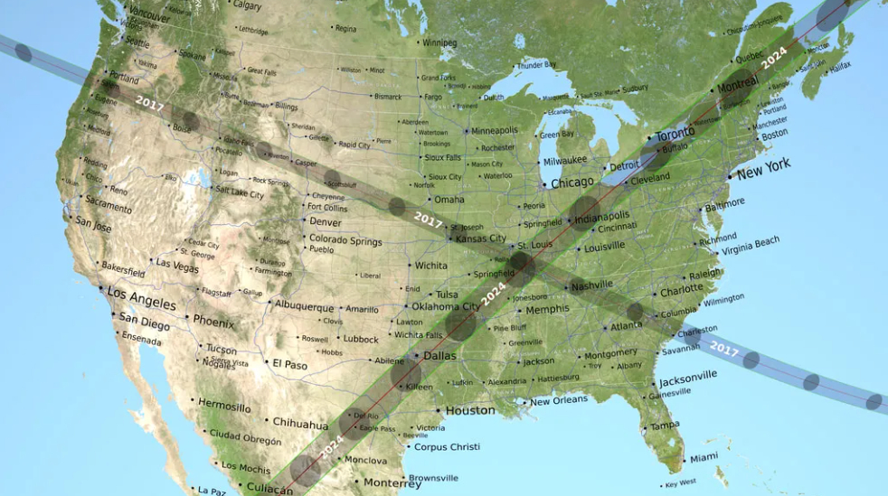 How will the 2024 total solar eclipse differ from the 2017 total solar eclipse? Space