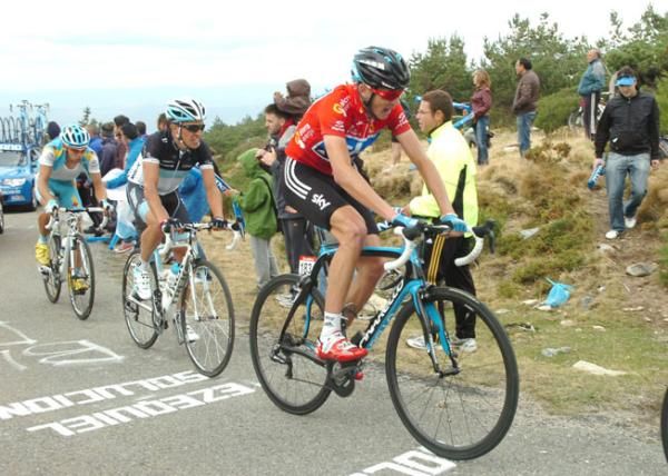 Chris Froome (Sky) rode well for Wiggins but lost his red jersey.