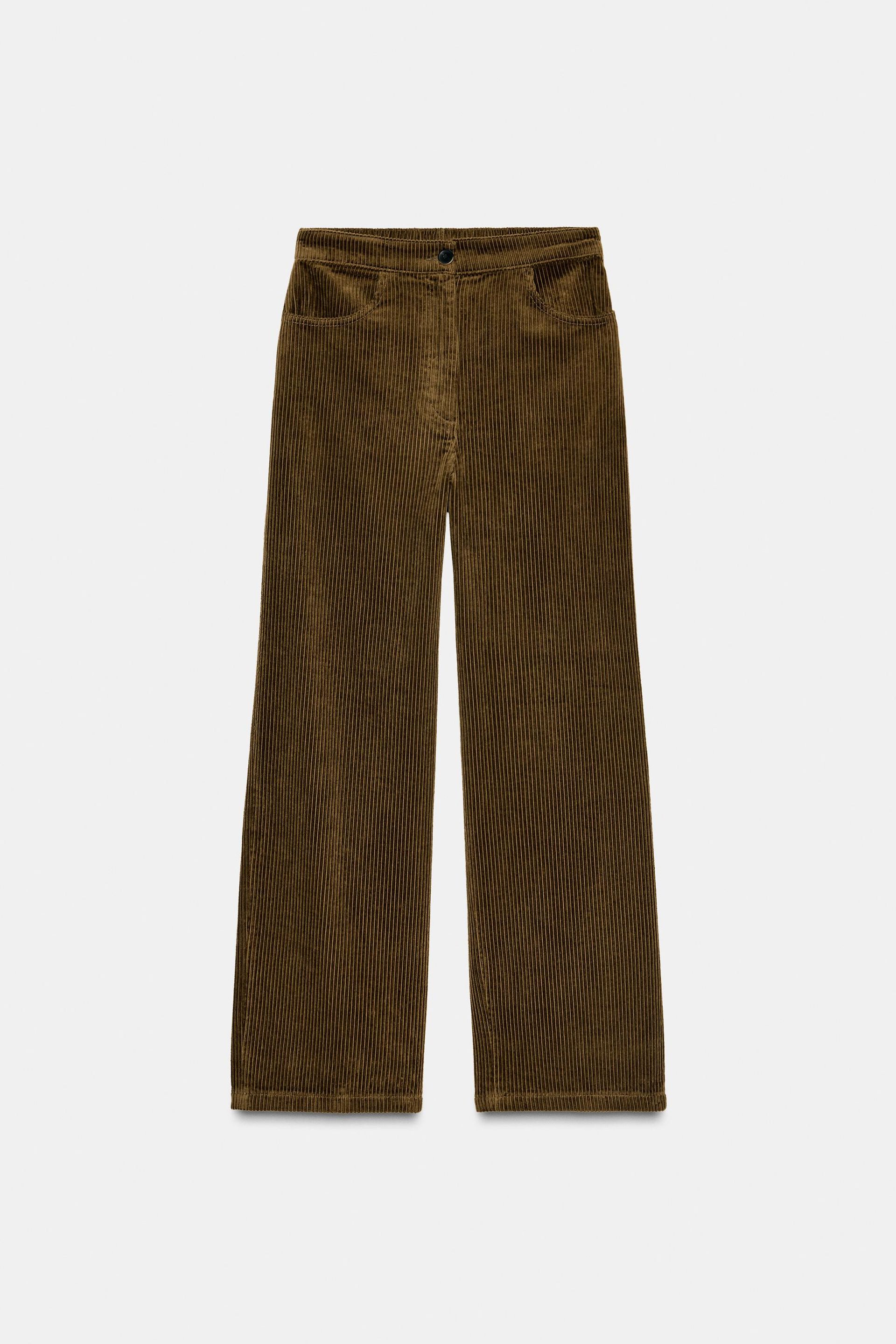 Zw Collection Wide-Leg Corduroy Trousers