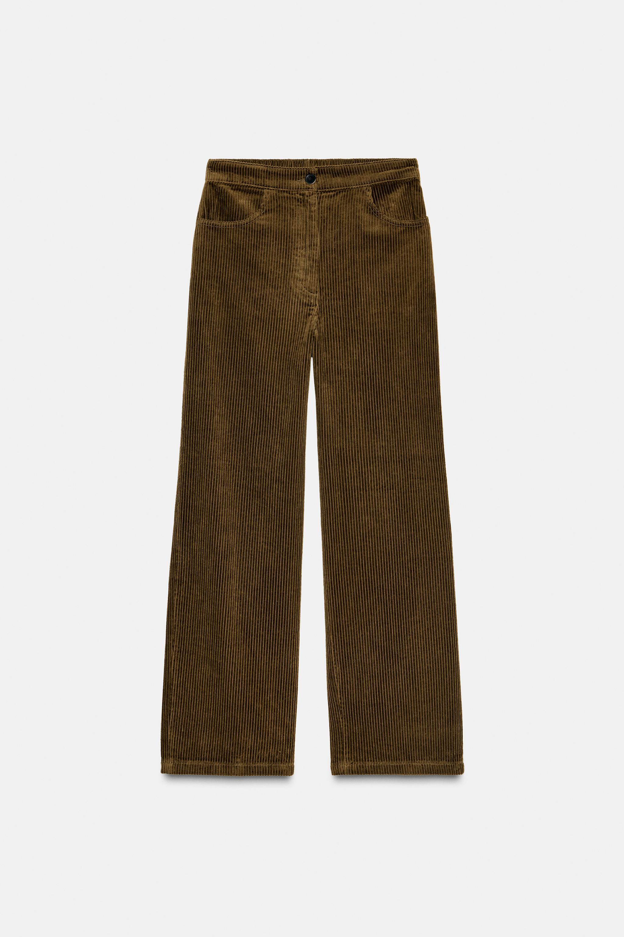 Zw Collection Wide-Leg Corduroy Trousers