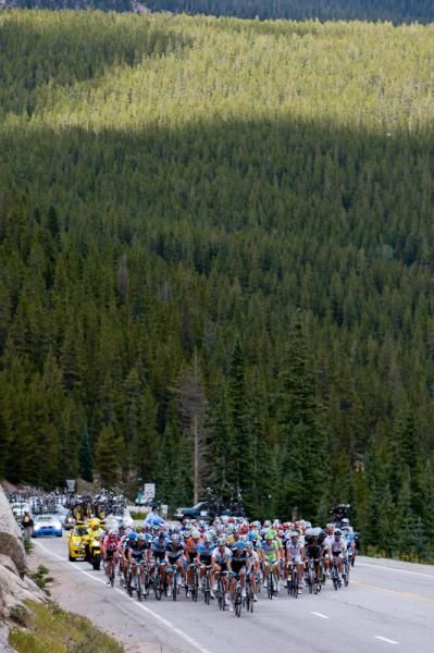 The peloton rode cautiously on the high altitude climbs.