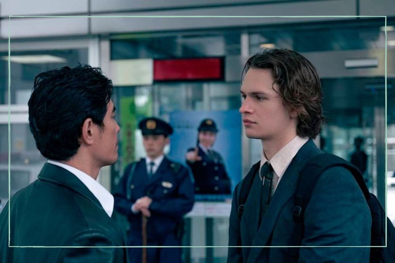 Hideaki Ito as Jin Miyamoto and Ansel Elgort as Jake Adelstein in Tokyo Vice