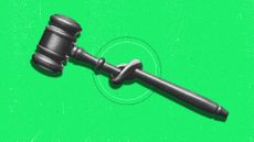 Illustration of a gavel tied in a knot