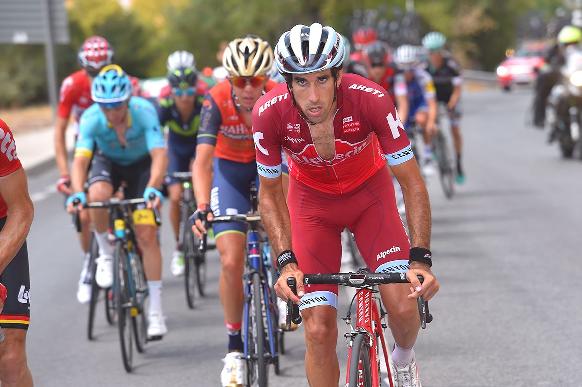 Alberto Losada leading the breakaway on stage 8 of the Vuelta a Espa&ntilde;a
