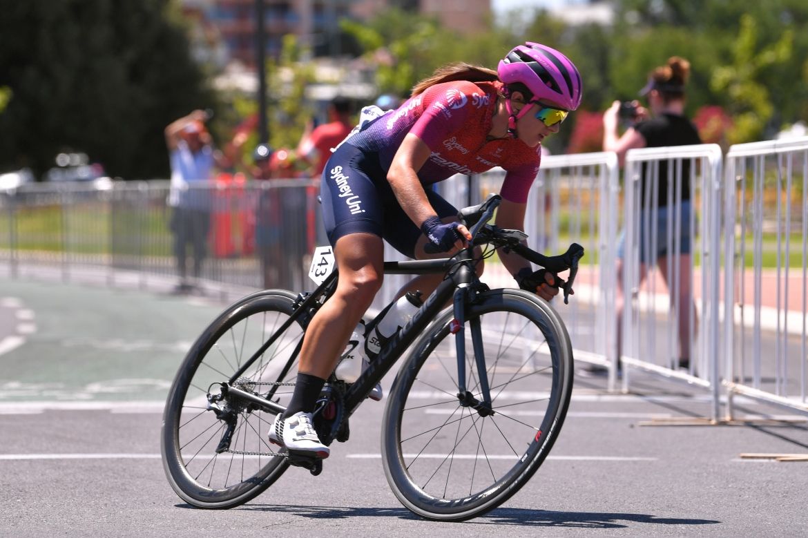 Anna Booth on the final day of the Women's Tour Down Under.