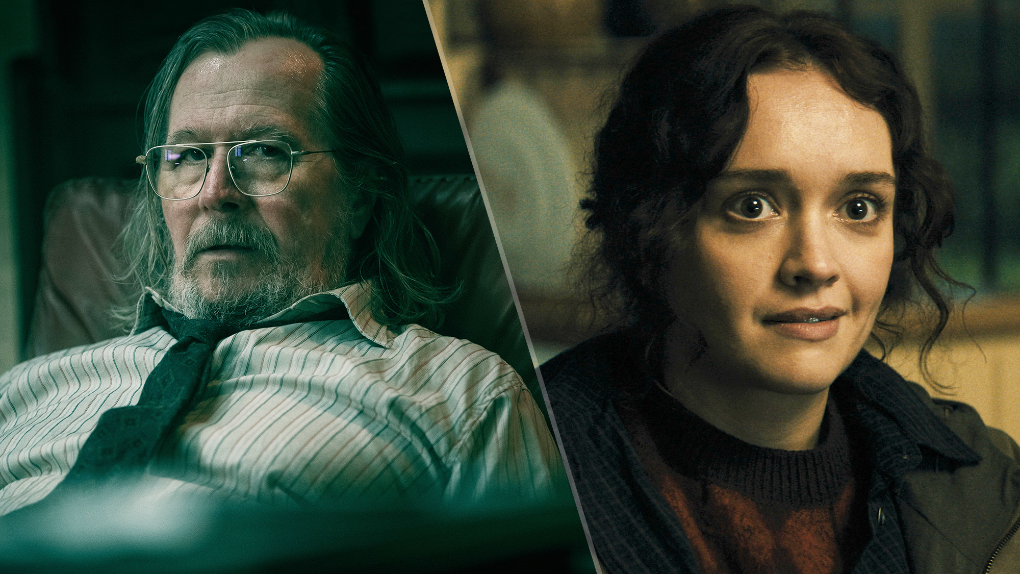 (L-R) Sir Gary Oldman and Olivia Cooke in "Slow Horses" season 6 on Apple TV