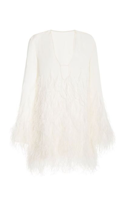 Cult Gaia Evelyn Feather-Trimmed Dress