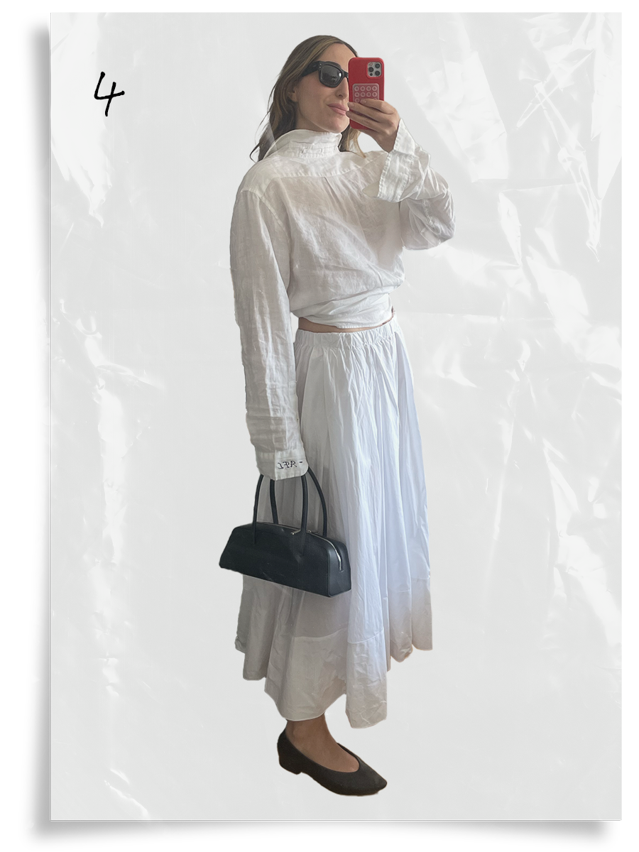 Anna LaPlaca styling an anti-trend summer capsule wardrobe