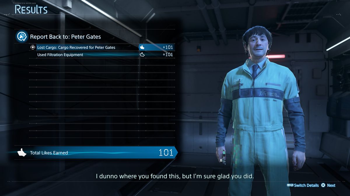 Death Stranding 2 Magellan Evaluation - After fast travel