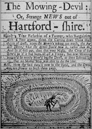 The first report of a supposed crop circle comes from a 1678 book called "The Mowing Devil." This book attributed some overnight sowing of the fields to the devil.