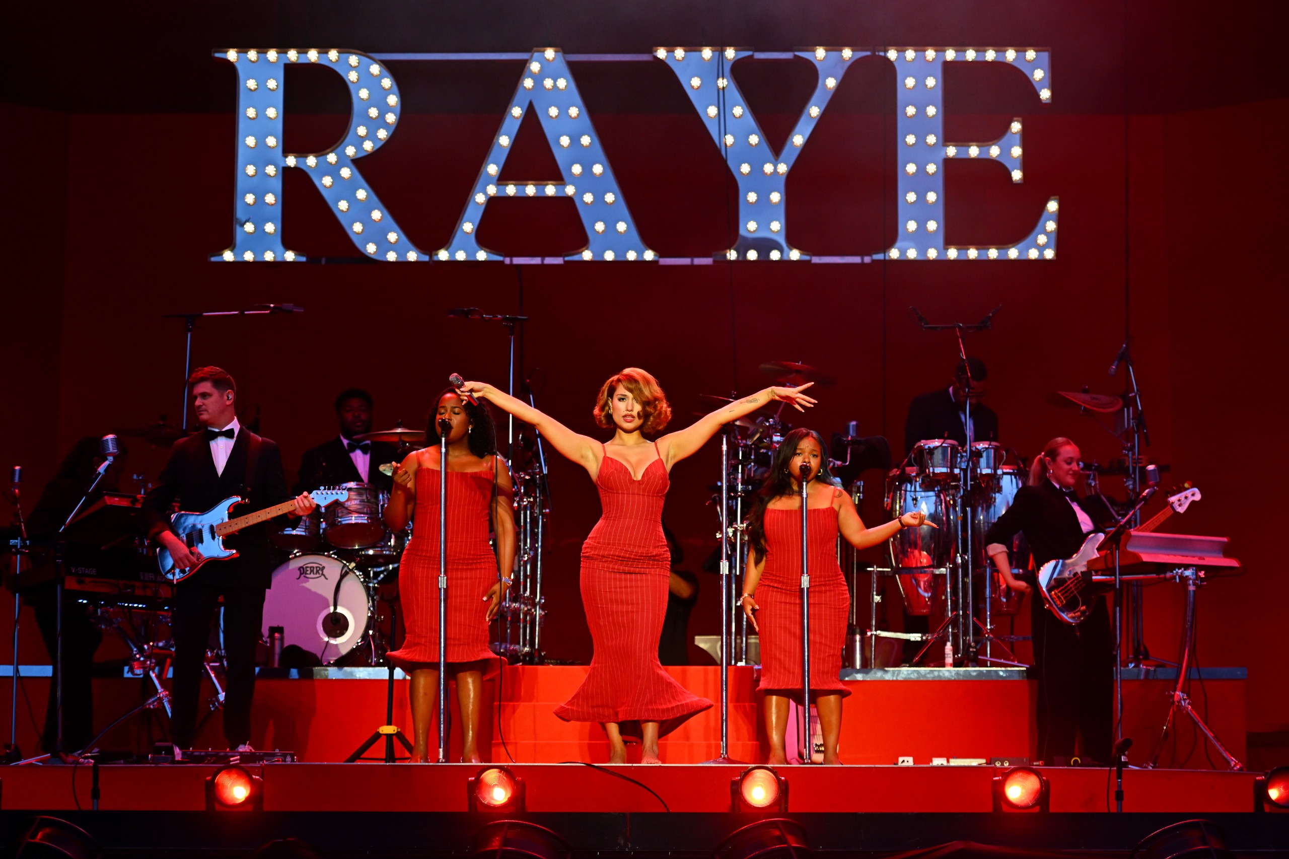 Raye performing at Leeds Festival in August, 2026.