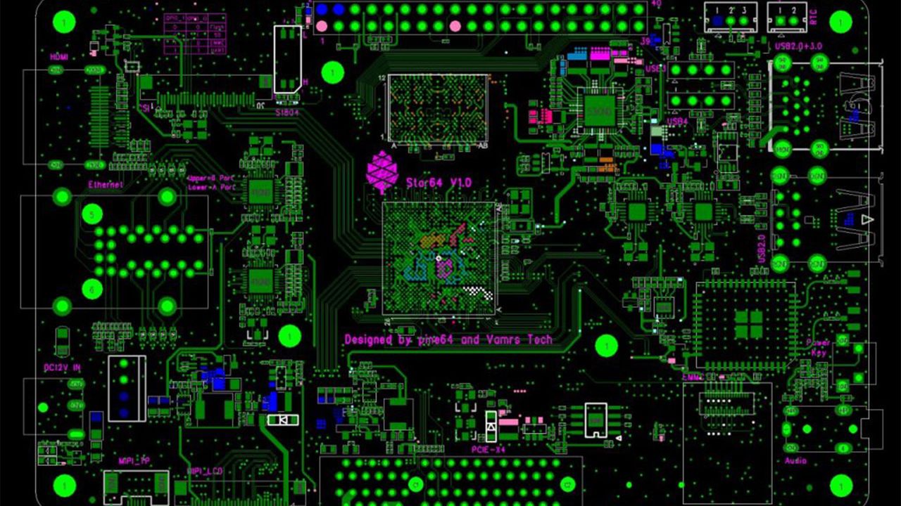 The Star64 board layout