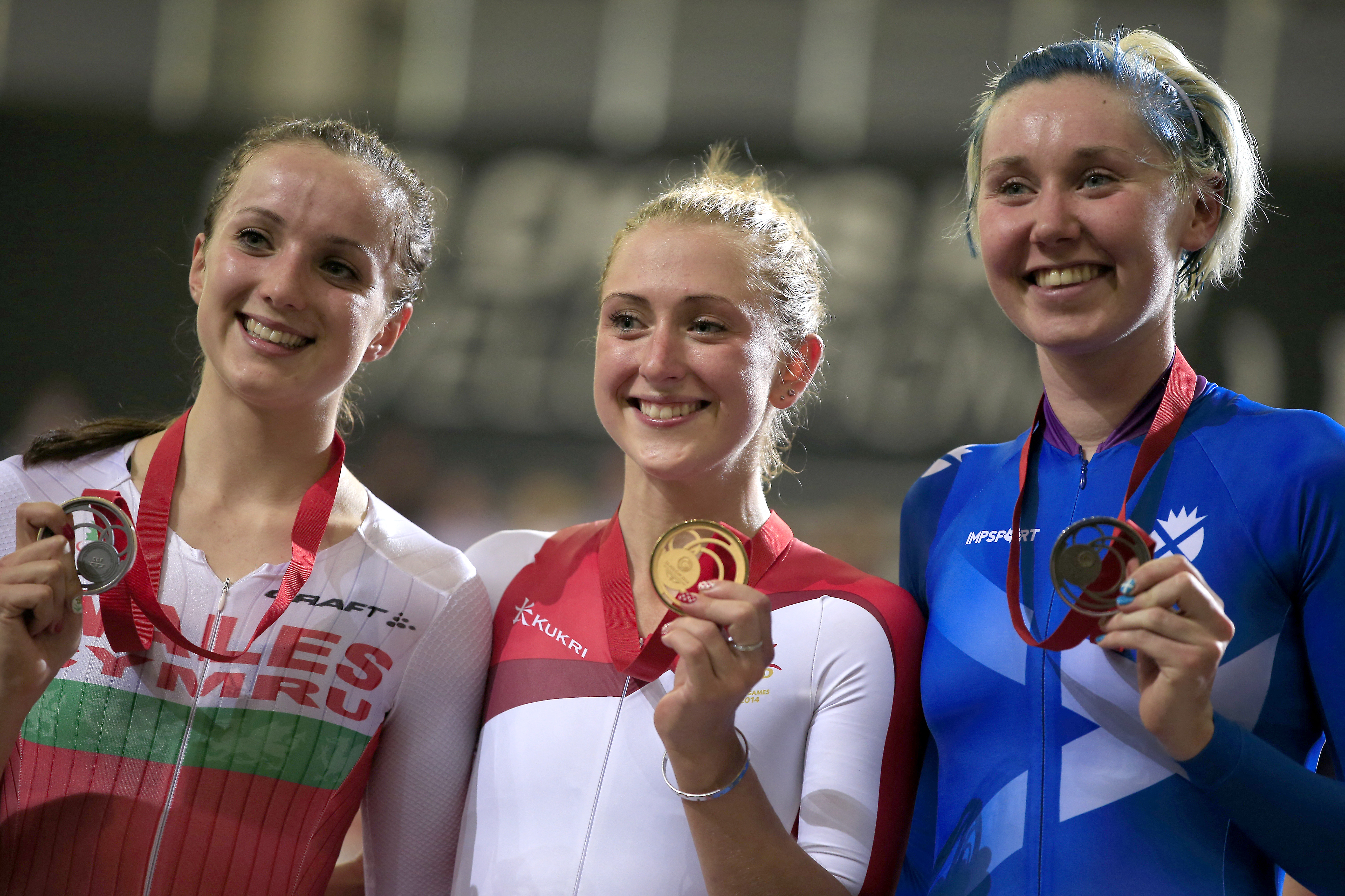 Katie Archibald with a bronze medal