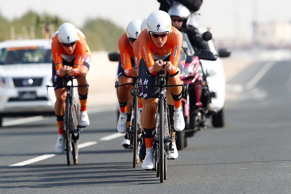 Boels Dolmans en route to winning the Worlds TTT