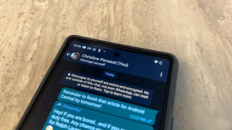 How to send a message or reminder to yourself in WhatsApp