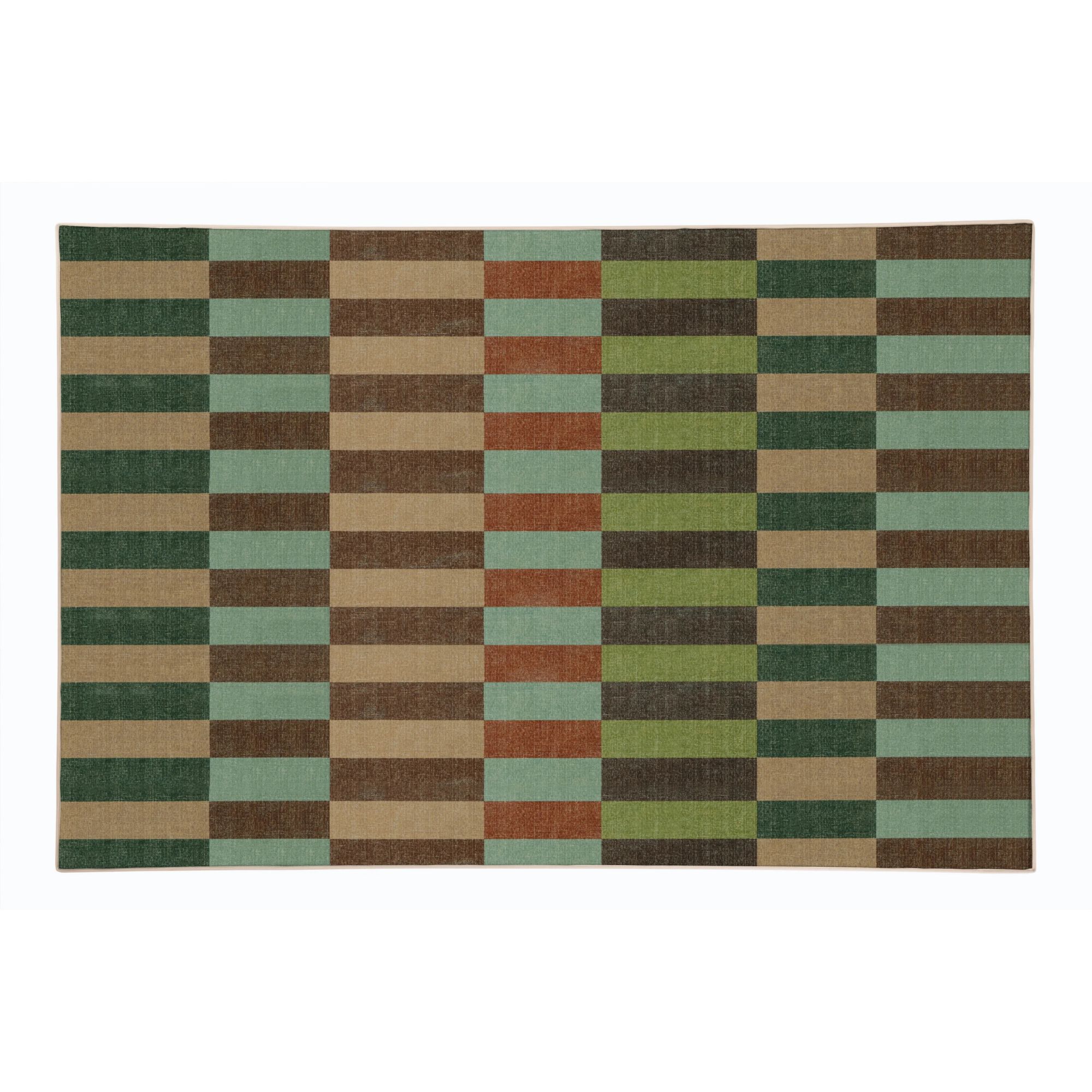 Hug Rug x Livingetc, Modular Stripe Earth Eco-Washable Rug