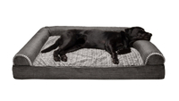 FurHaven Luxe Fur &amp; Performance Linen Orthopedic Sofa-Style Pet Bed | Was $129.99,