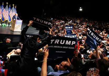 Donald Trump's campaign event in Las Vegas Thursday.