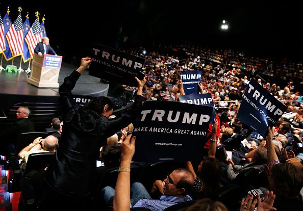 Donald Trump&amp;#039;s campaign event in Las Vegas Thursday.