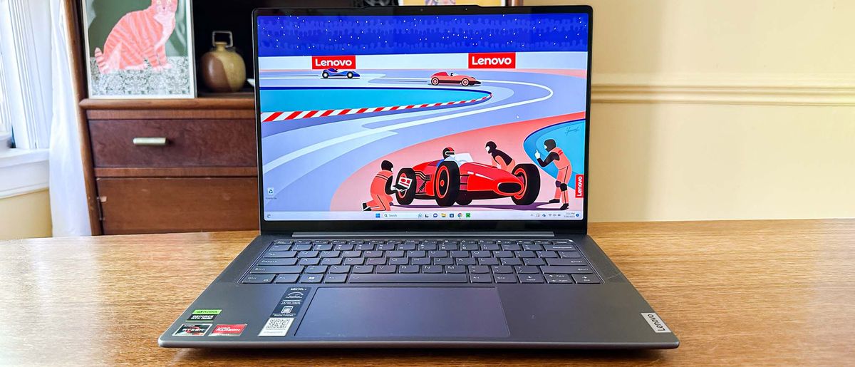 Lenovo Slim Pro 7 sitting on desk