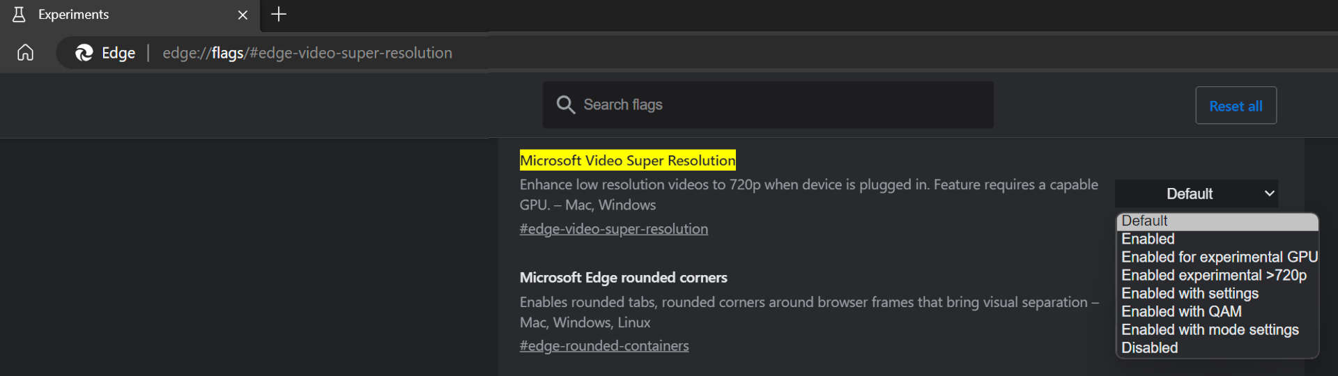 Configuración del escalador de Microsoft Edge
