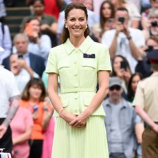 Kate Middleton wears a Self Portrait dress at Wimbledon 