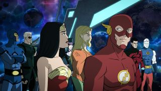 Flash, Wonder Woman and other superheroes in Justice League: Crisis on Infinite Earths - Part One