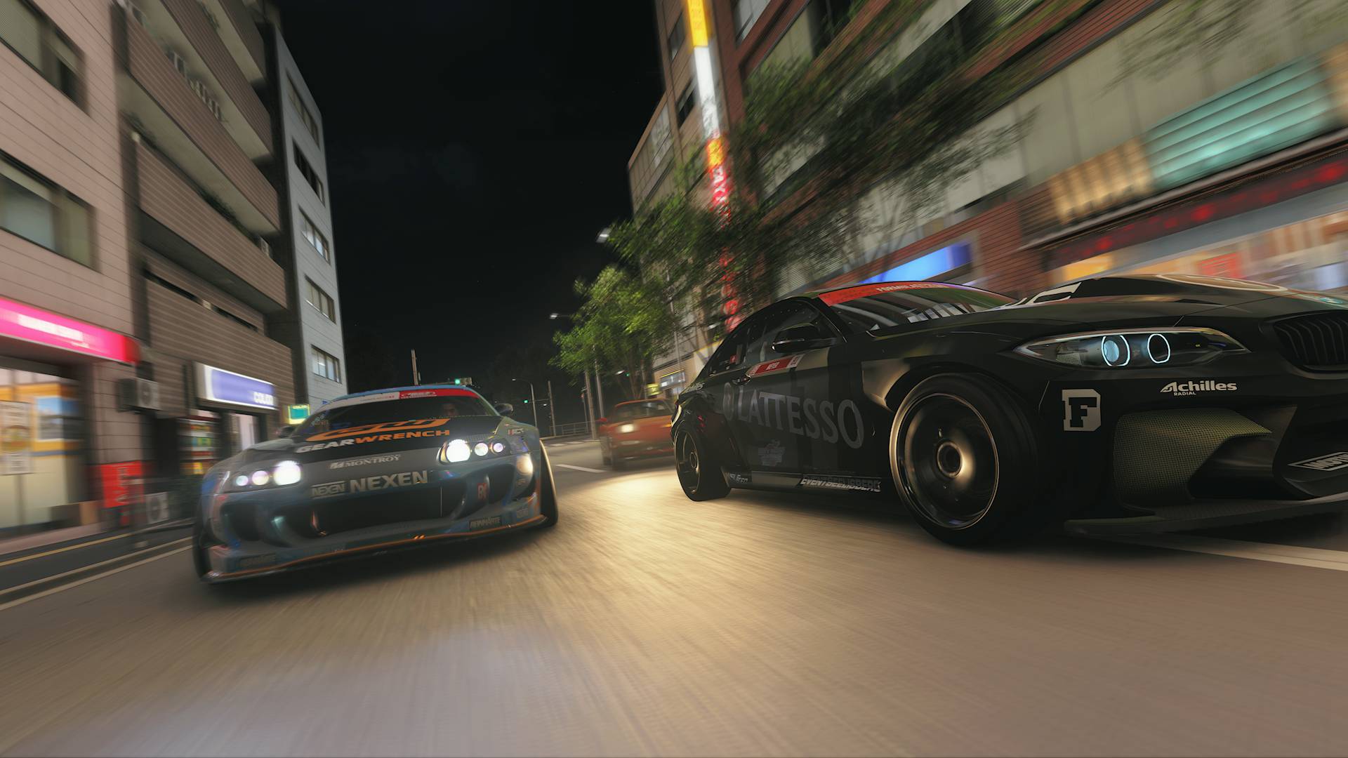 Forza Horizon 6 drift cars driving through tokyo at night