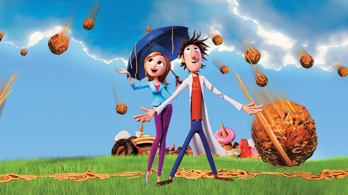 A promotional still from Cloudy With a Chance of Meatballs