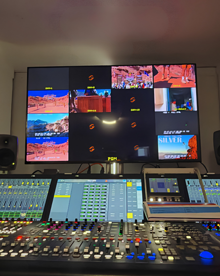Gravity Media&amp;rsquo;s portable control room at the Red Bull Rampage.
