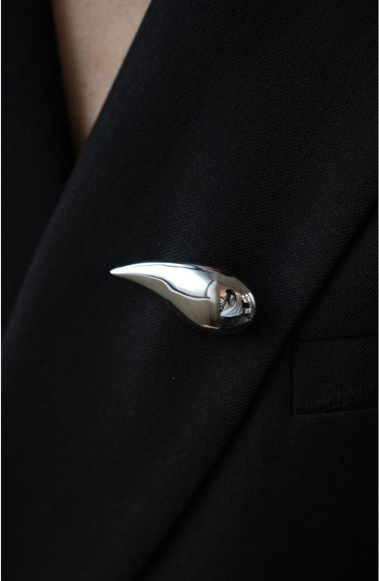 Drop Silver Brooch