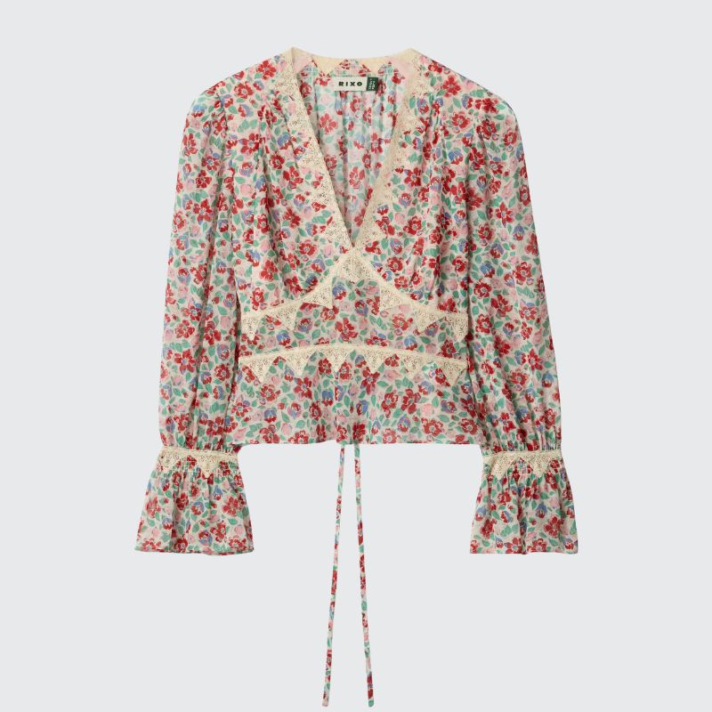 A floral smocked top by Rixo