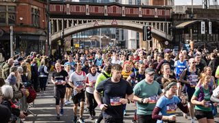 Runners in the Manchester marathon
