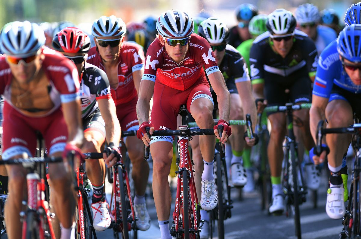 Ilnur Zakarin sitting nicely in the bunch