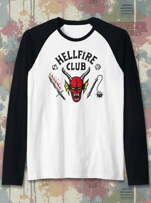 Hellfire Club Logo Raglan Baseball Tee