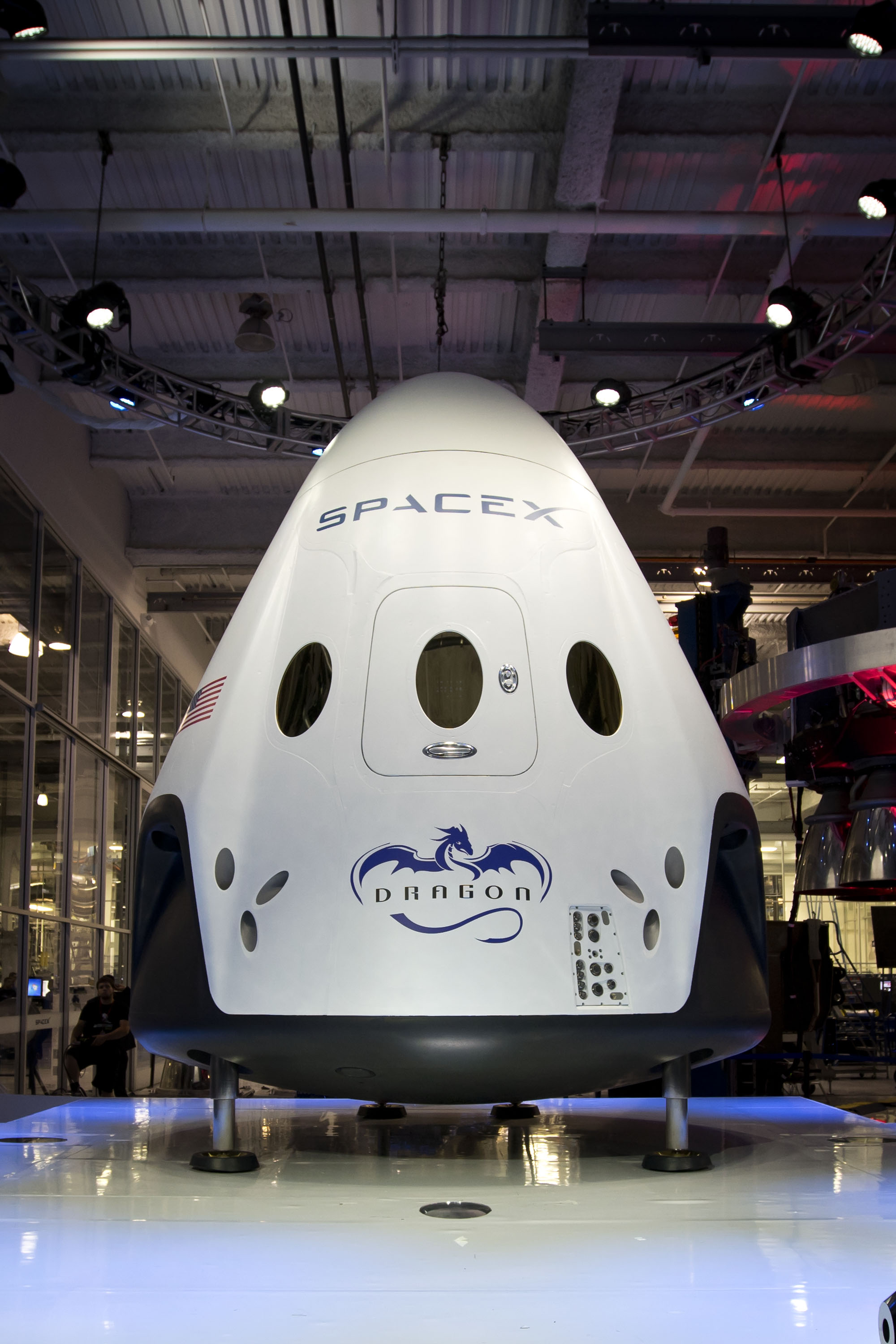 SpaceX&#039;s Dragon Version 2 spaceship is designed to be reusable. Image released May 29, 2014.