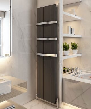 Grey panel radiator by Bathroom Deal