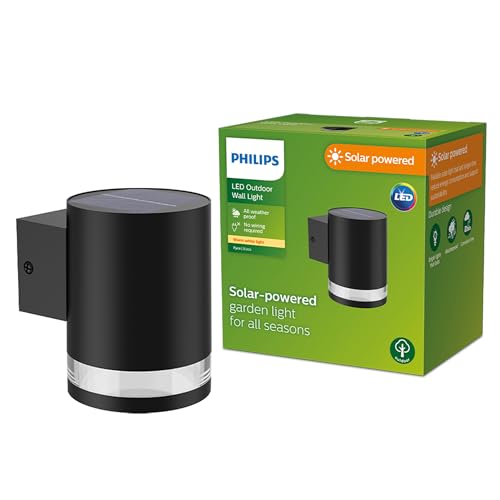Philips Lighting Fyce Outdoor Solar Path Light, 1.5w, 2700k, Black, Ip44 Weatherproof