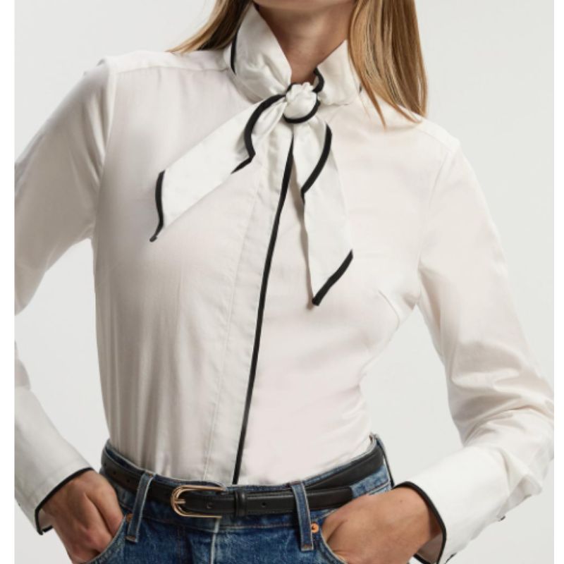 Karen Millen , Detachable Scarf with Contrast Detail Woven Shirt