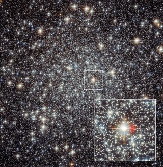 Researchers have discovered a nova at the center of the globular cluster Messier 22, the spot where ancient astronomers observed a stellar explosion.