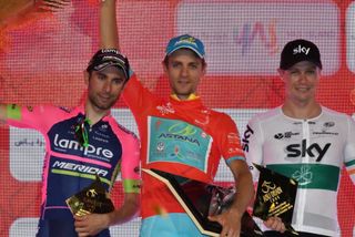 The final podium of the 2016 Abu Dhabi Tour. Photo: Graham Watson