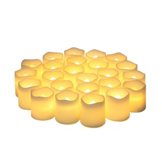 A group of small electric powered candles